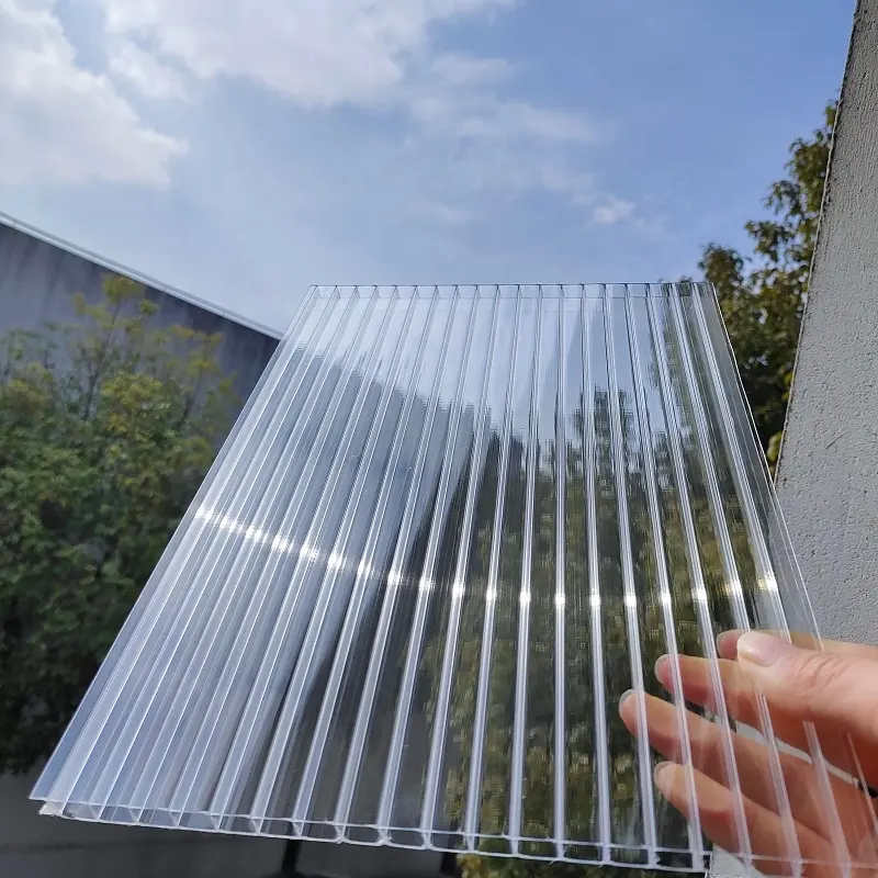 Прозрачные пластиковые поликарбонатные листы, двойная настенная многостенная полая панель