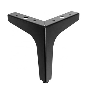 Pieds de canapé en métal de luxe modernes, fabriqués en usine, style trident droit, or rose, pour table basse, chambre et mobilier d'hôtel - Product Image 1