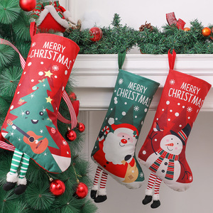 Christmas Stocking Large Stockings Santa Snowman Candy Gift Socks <b>Tree</b> <b>Ornament</b> Decorations for Family Holiday Xmas Party Decor - Product Image 6