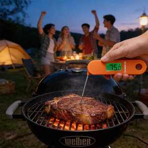 Termômetro Digital de Cozinha em Aço Inoxidável IP68 à Prova d'Água para Famílias, Rotação Automática de 180° para Sopa, Mingau e Assados - Product Image 6