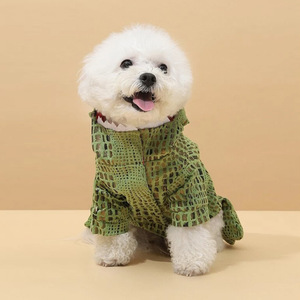 Costume de crocodile vert pour animaux de compagnie, tenue d'Halloween pour chien, vêtements de transformation pour petits chiens - Product Image 4