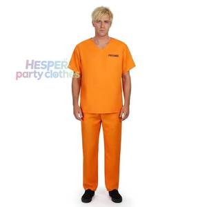 Disfraz de Prisionero Adulto HP para Halloween, Uniforme Naranja para Juego de Roles, Incluye Pantalones para Fiestas y Eventos - Product Image 1