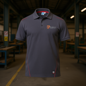 Camiseta Polo Gris Talla S de Manga Corta para Trabajo de Seguridad - Product Image 3
