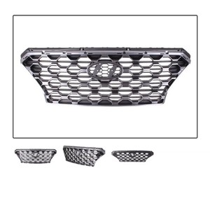 Rejilla de Reemplazo para Santa Fe Taiwan Premium 2019-2020, 86350-S2100, Color Gris Oscuro con Marco Cromado, Nueva Condición, con Cámara - Product Image 1