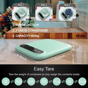 Nova Cozinha Balanças Eletrônicas 5000g 1g Cooking Scale Fabricante ABS Plastic Digital Food Scale para Pesagem Doméstica - Product Image 5