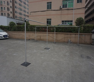 ชุดอุปกรณ์ท่อและผ้าม่านขนาด 6-10 ฟุต ท่ออลูมิเนียมปรับได้สำหรับตกแต่งฉากหลังงานแต่งงาน - Product Image 2