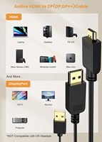 Adaptador de Entrada/Salida Unidireccional Jasoz Active para Cable USB con Alimentación, 4K60Hz, Revestimiento de PVC para Proyectores y HDTVs