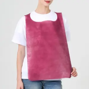 Promotional Printed Non Woven Polyester Kitchen Cooking PVC Non-Woven Apron for Hot Pot Barbecue Adult Protective Bib