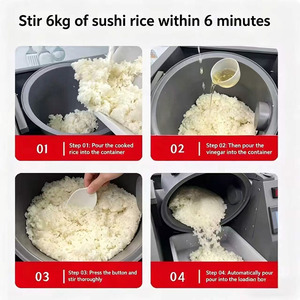 AM QDMECH Mélangeur de riz à <span class=keywords><strong>sushi</strong></span> automatique et refroidisseur, pour un mélange uniforme et la conservation des grains de riz intactes - Product Image 3