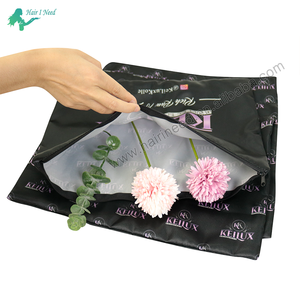 接发包装真丝拉链缎面袋定制标志印花缎面拉链发型师袋假发收纳袋 - Product Image 5