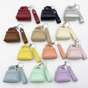 Monedero Pequeño de Cuero PU Estilo Ins, Color Caramelo, Bonito y Moderno, con Llavero, Unisex, Mini Cartera, Bolsa para Monedas, B-3980 - Product Image 1