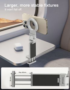 HOT Aluminum Alloy Airplane Luggage Portable Phone Stand Magnetic Foldable Travel Mobile Phone <b>Holder</b> - Product Image 2
