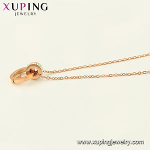 Xuping-collar de acero inoxidable con letras, Joyería Moderna y elegante, simple, 00911 - Product Image 3
