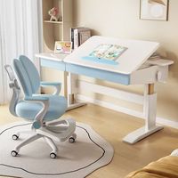 Table d'apprentissage pour enfants en bois massif ergonomique et réglable en hauteur pour la maison et le bureau