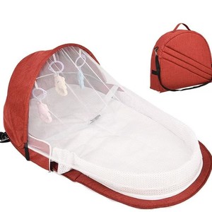 Lit de bébé pliable portable, anti-compression, avec moustiquaire, pour nouveau-né, lit de voyage - Product Image 4