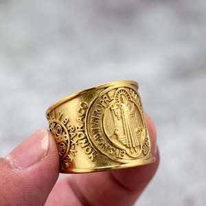 yunnique Stainless Steel Men's <b>Ring</b> Cross Design Hip Hop Style Gift Jewelry <b>Silver</b> Gold Color - Product Image 4