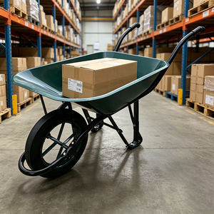 <span class=keywords><strong>Brouette</strong></span> à prix abordable WB6400G pour usage industriel et de construction, à roue simple avec pneu en caoutchouc 4.00-8 - Product Image 1