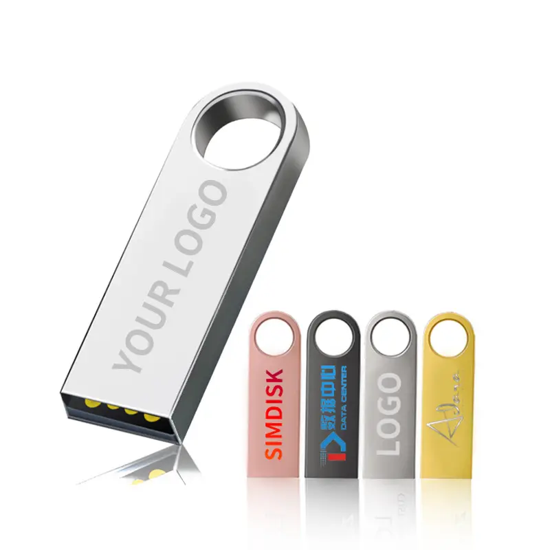 하이 퀄리티 금속 USB 펜 드라이브 32GB 64GB 메모리 스틱 새겨진 맞춤형 로고 인쇄