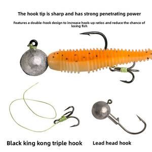 Señuelo de pesca biomimético de cola en T de largo alcance para lubina de Weihai, cebo artificial suave para pesca en todo tipo de aguas - Product Image 4