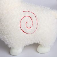 Peluche en alpaga de 18 pouces, super douce et moelleuse, coussin en coton pour Noël, Saint-Valentin