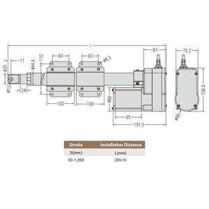 מפעיל לינארי סינכרוני של חוות הפרות פרימופאל 5000N 1000 מ\\\"מ 1100 מ\\\"מ 220V מפעיל לינארי חשמלי עם חיישן מיקום - Product Image 5