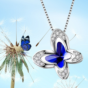 Colgante elegante de mariposa, joyería conmemorativa de vacaciones, collar de urna que se adapta a las cenizas conmemorativas - Product Image 5