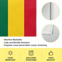 Chemin de table en polyester imprimé drapeau du Ghana, accessoire de table décoratif parfait pour les banquets thématiques et les cadeaux commémoratifs