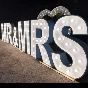 Tùy Chỉnh Retro Ánh Sáng Bóng Đèn Nhân Vật Phát Sáng Làm Cho Dấu Hiệu 3D Acrylic LED Quảng Cáo Ma Thuật Ánh Sáng Hộp Thư Dấu Hiệu - Product Image 1