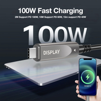 Câble Fibre Optique USB-C AOC Toutes Fonctions Vidéo 8K Données 10 Gbit/s PD 100W Longue Portée Type C pour Imagerie Médicale Affichage LED VR