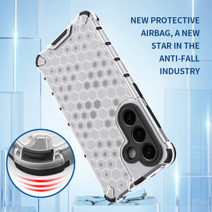Étui magnétique transparent de luxe pour Samsung S26 Ultra - Design nid d'abeille TPU+PC Charge sans fil Résistant aux chocs - Product Image 3