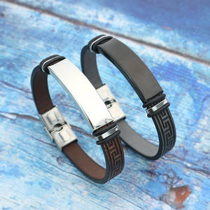 สร้อยข้อมือสแตนเลสแฟชั่นมันวาว,สร้อยข้อมือเหล็กไทเทเนียมแฟชั่นเรียบง่ายสร้อยข้อมือคู่<span class=keywords><strong>เกาหลี</strong></span>กำไลข้อมือชายสามารถแกะสลัก DIY - Product Image 1