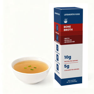 Poudre de protéines de bœuf Lifeworth, bouillon d'os, riche en collagène et en gélatine, provenant de bovins nourris à l'herbe, pour les soupes, les régimes paléo et cétogènes - Product Image 1