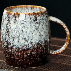 Taza de Cerámica Ecológica Retro Europea Personalizada al por Mayor, Taza de <span class=keywords><strong>Café</strong></span> Colorida con Asa, Taza de Gran Capacidad para Oficina - Product Image 5