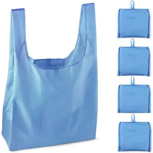 Gemakkelijk Carry Kleine Opvouwbare Pocket Tote Polyester Opvouwbare Boodschappentas Herbruikbare Tas