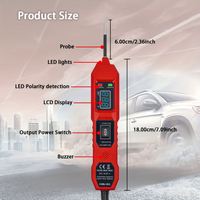 823 Smart Car Circuit Tester Pantalla LED de voltaje Alimentado por USB Versión de software más nueva Compatible 3,5-36V DC Analizador de vehículos