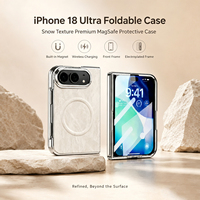 Étui de téléphone pliable Minibook Wallet pour iPhone Duo Ultra, en cuir PU, avec fermeture magnétique et protection en verre pour iPhone Duo Fold.