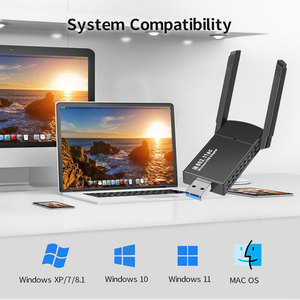 USB 2.0 1300Mbps không dây Dongle Adapter bên ngoài <span class=keywords><strong>Receiver</strong></span> <span class=keywords><strong>wifi</strong></span> cho máy tính để bàn và máy tính xách tay sản phẩm trong kho - Product Image 4