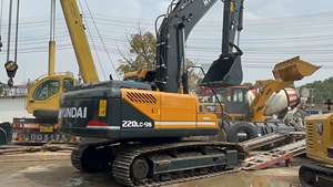 Mini pelleteuse Hyundai 220LC-9 d'occasion capacité 20 tonnes 6 tonnes Vanne hydraulique Kawasaki Boîte de vitesses Pompe à engrenages Roulement central du moteur Shanghai - Product Image 4