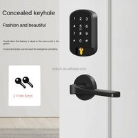 Serrure d'hôtel intelligente Tuya ZigBee Wifi en alliage d'aluminium durable, télécommande, carte RFID IC 13,56 MHz pour hôtel