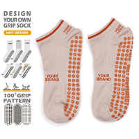 Chaussettes de yoga et de pilates antidérapantes personnalisées avec votre logo – Chaussettes de sport pour femmes avec grip – Chaussettes de yoga personnalisées à la cheville