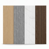 Panneaux muraux WPC à texture marbre grain de bois pour revêtement intérieur |   Panneau mural imperméable et résistant à l'humidité en 4 couleurs