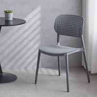 Chaise de salle à manger en plastique portable, résistante aux taches, facile à nettoyer, pour bureau, repos, repas décontractés, restaurant, livraison rapide