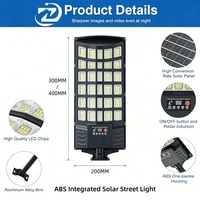 Lampadaire Solaire Commercial CE IP65 Étanche Intégré 500W 800W avec Détecteur de Mouvement Tout-en-un pour Extérieur