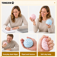 Jouet sensoriel en argile crémeuse TONGXIN, jouets anti-stress, jouets sensoriels, ensemble de jouets sensoriels personnalisés