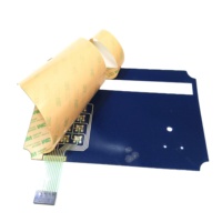 Panel Tombol Membran Dome Logam Taktil Bahan PET Kustom Pabrik dengan Perekat 3M468 untuk Remote Kontrol LED Backlit