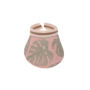 Cappello Visiera da Sole da Donna con Stampa a Foglie Taglia Unica Accessorio Moda Estiva - Product Image 1