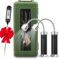 Lampe de travail flexible à col de cygne en plastique avec base magnétique, rechargeable par USB, pour barbecue, cuisine extérieure et camping, avec étui de rangement