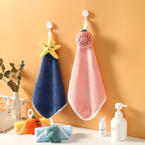 Serviette de toilette en polaire corail Jianmu 150D avec bordure, motif dessin animé mignon, pour la cuisine - Product Image 4