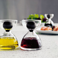 2021 Distributeur d'huile Et de Vinaigre Menu Pipette En Verre avec Plateau