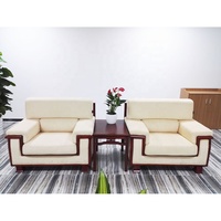 Ensemble de canapés de bureau modernes en cuir véritable/PU pour la maison, le bureau, le salon, la réception d'hôtel, la chambre à coucher - Aire de repos - Meubles de canapé sectionnel
